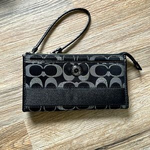 Coach signature wristlet/wallet